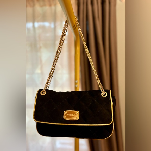 Michael Kors Jet Set Chain Small Flap Black Shoulder Bag - Picture 2 of 14